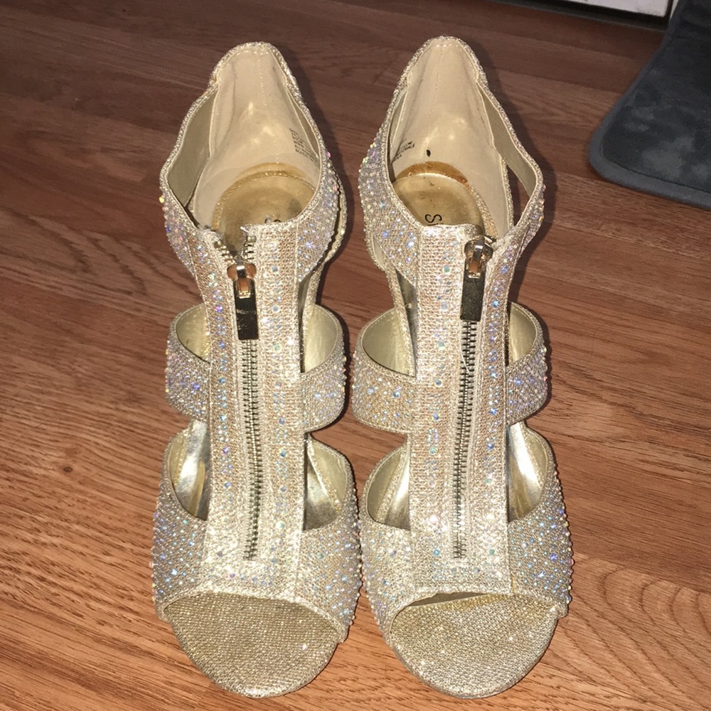 Silver Slipper brand, Sparkly Gold, Size 10 M